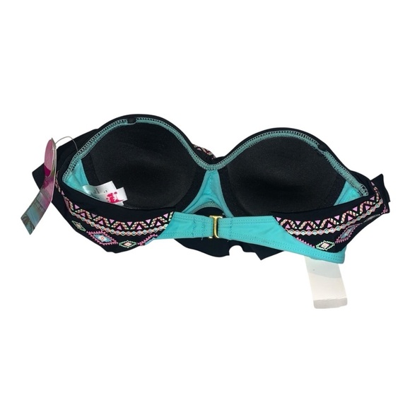 Black Strapless Bikini Top size XS NWT - Picture 2 of 3